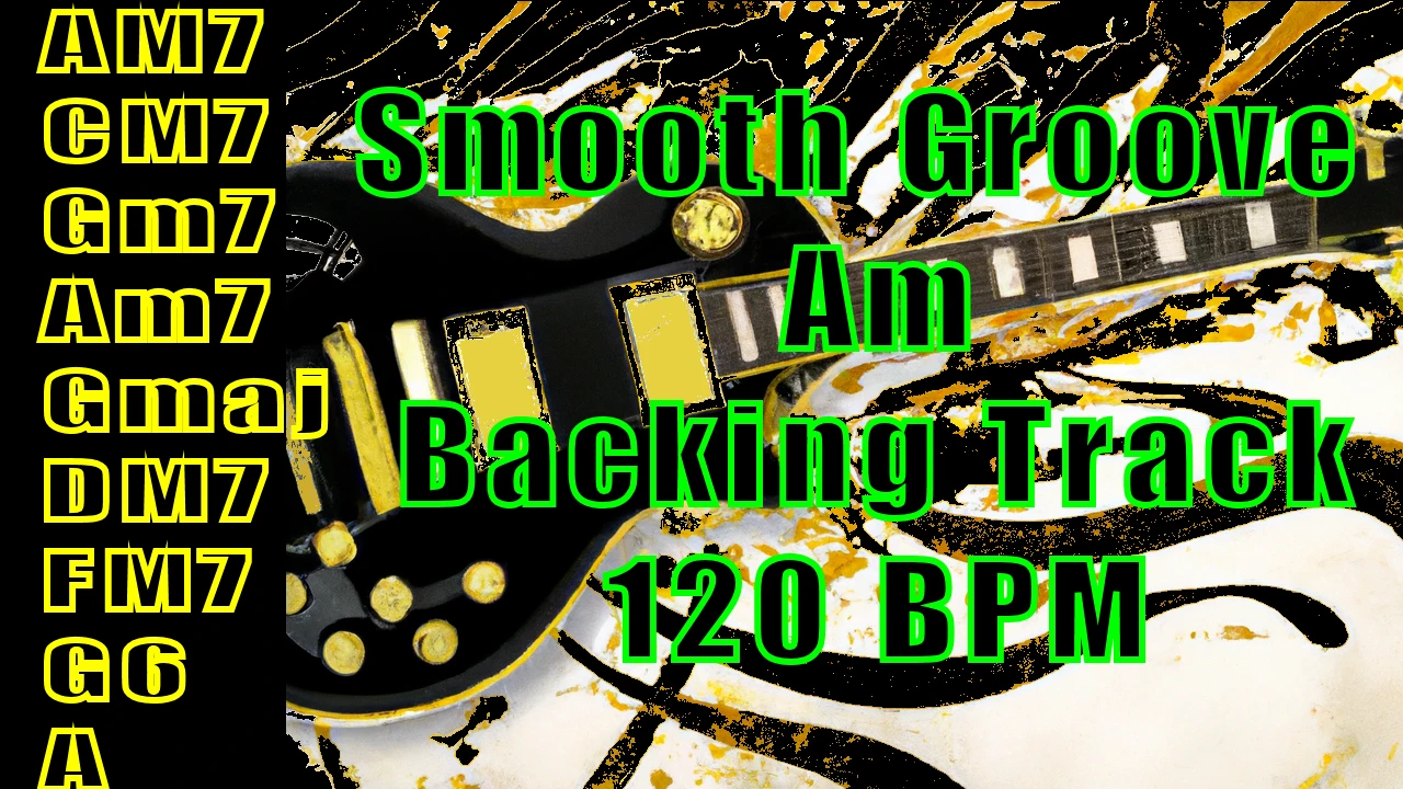 Smooth groove Am backing track, practice seventh chords.